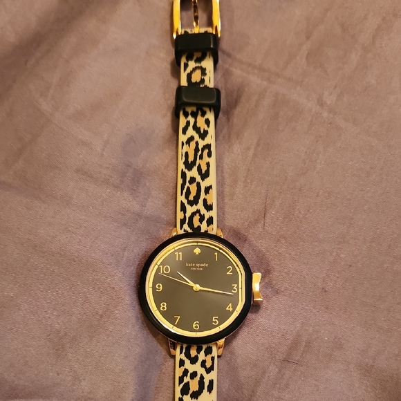 Kate Spade Black and Gold Leopard Watch main image 6